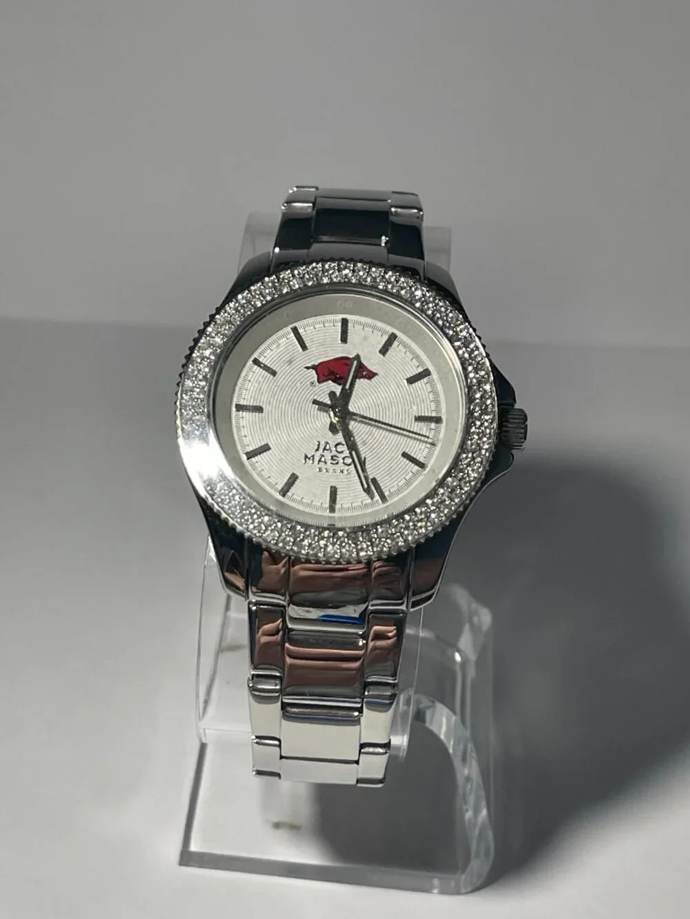 Arkansas Razorbacks OFFICIAL NCAA Stainless-Steel Womens Watch by Jack Mason NEW